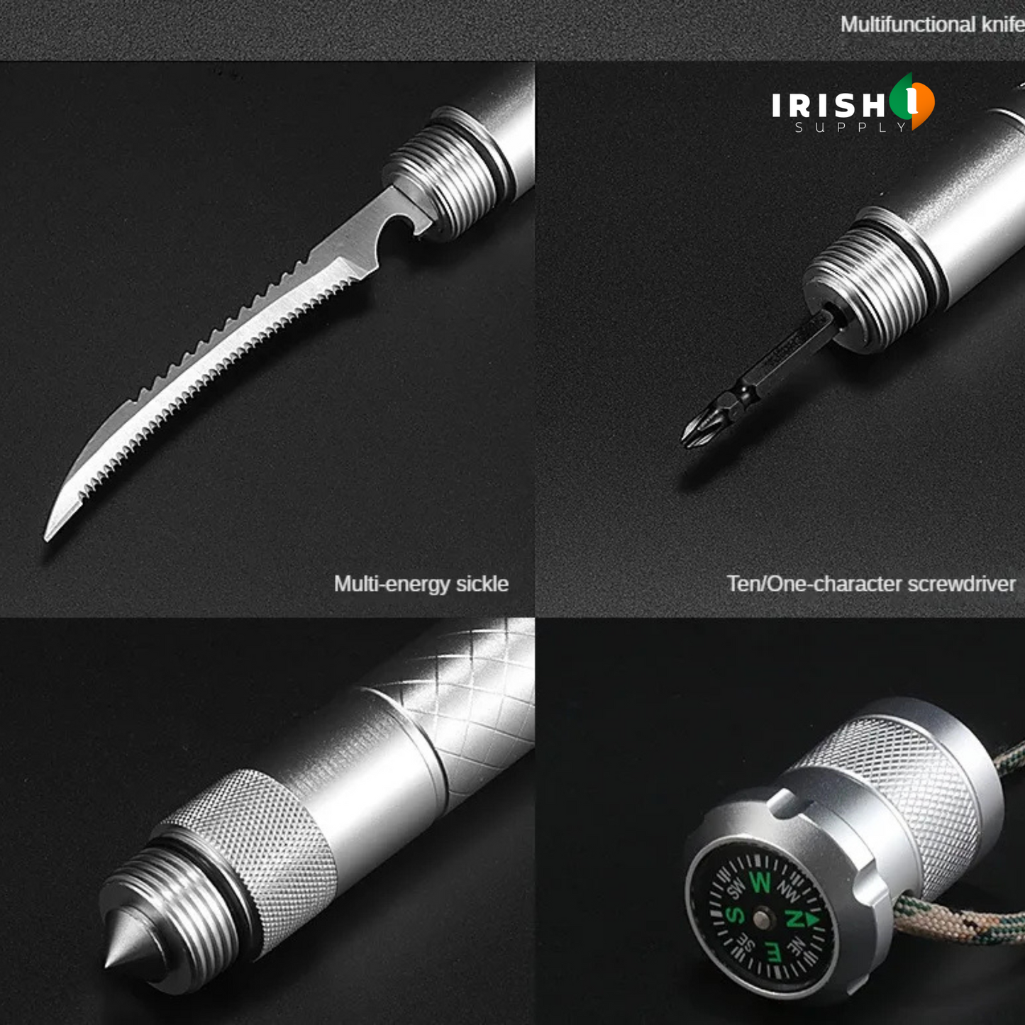 EVERSTRONG Multifunctional Survival Tools Walking Stick