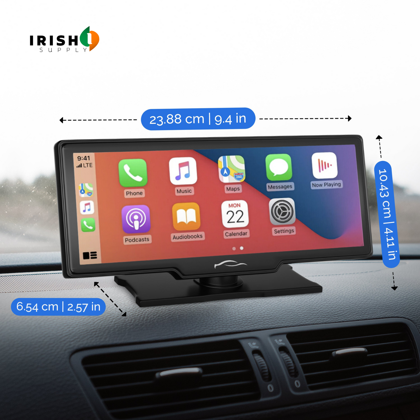 VISIONARY 10.26 Inch Car DVR Carplay Android Auto Dashcam