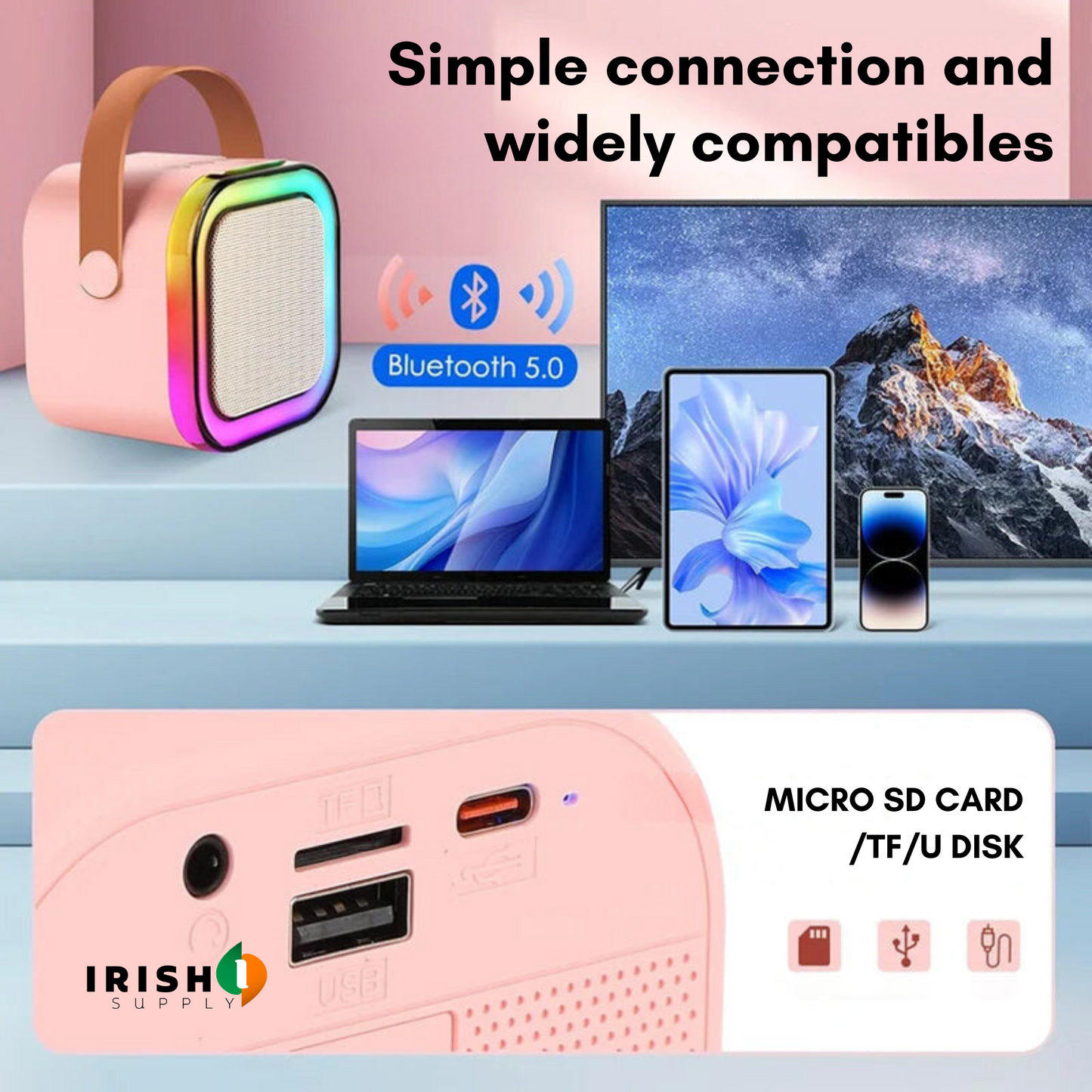 TUNEMATE RGB Bluetooth Karaoke Speaker
