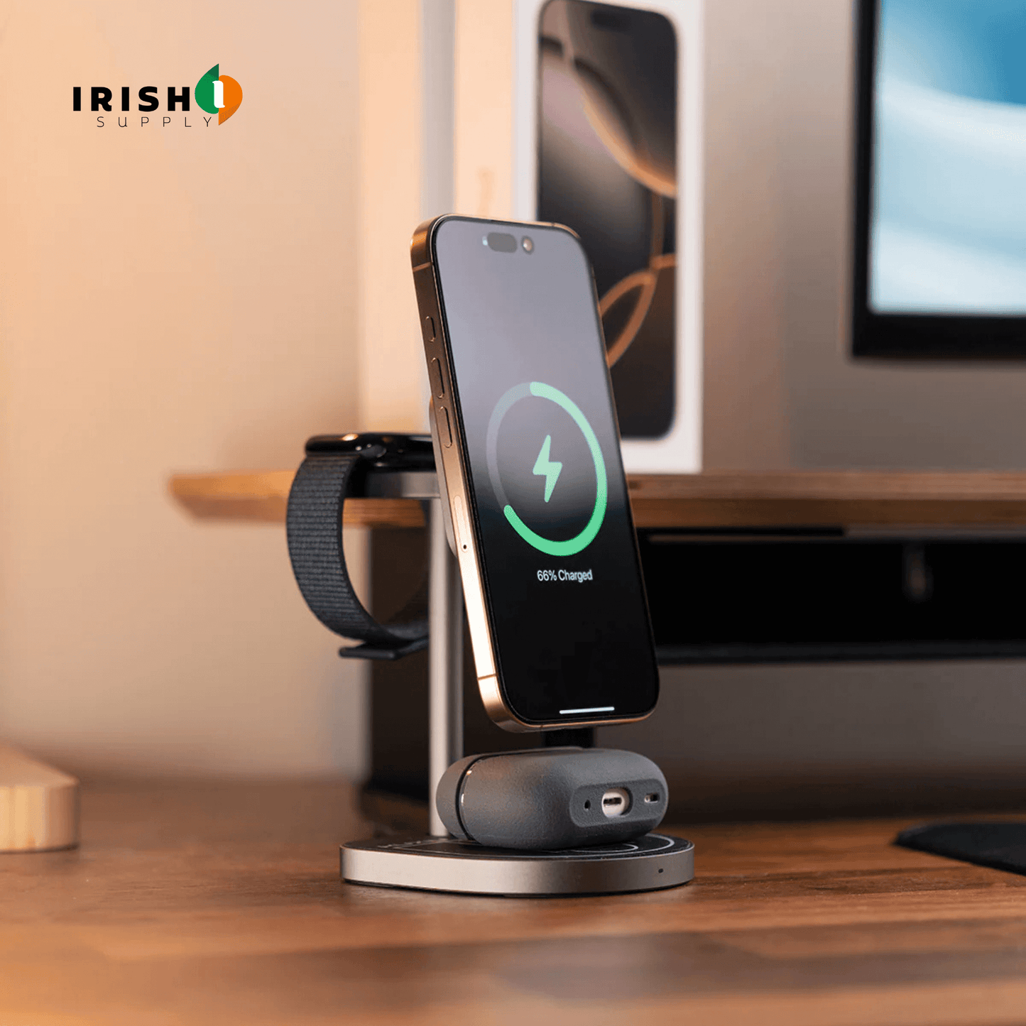 TRICHARGE  3-Point Power Creative 3-in-1 MagSafe Charging Stand