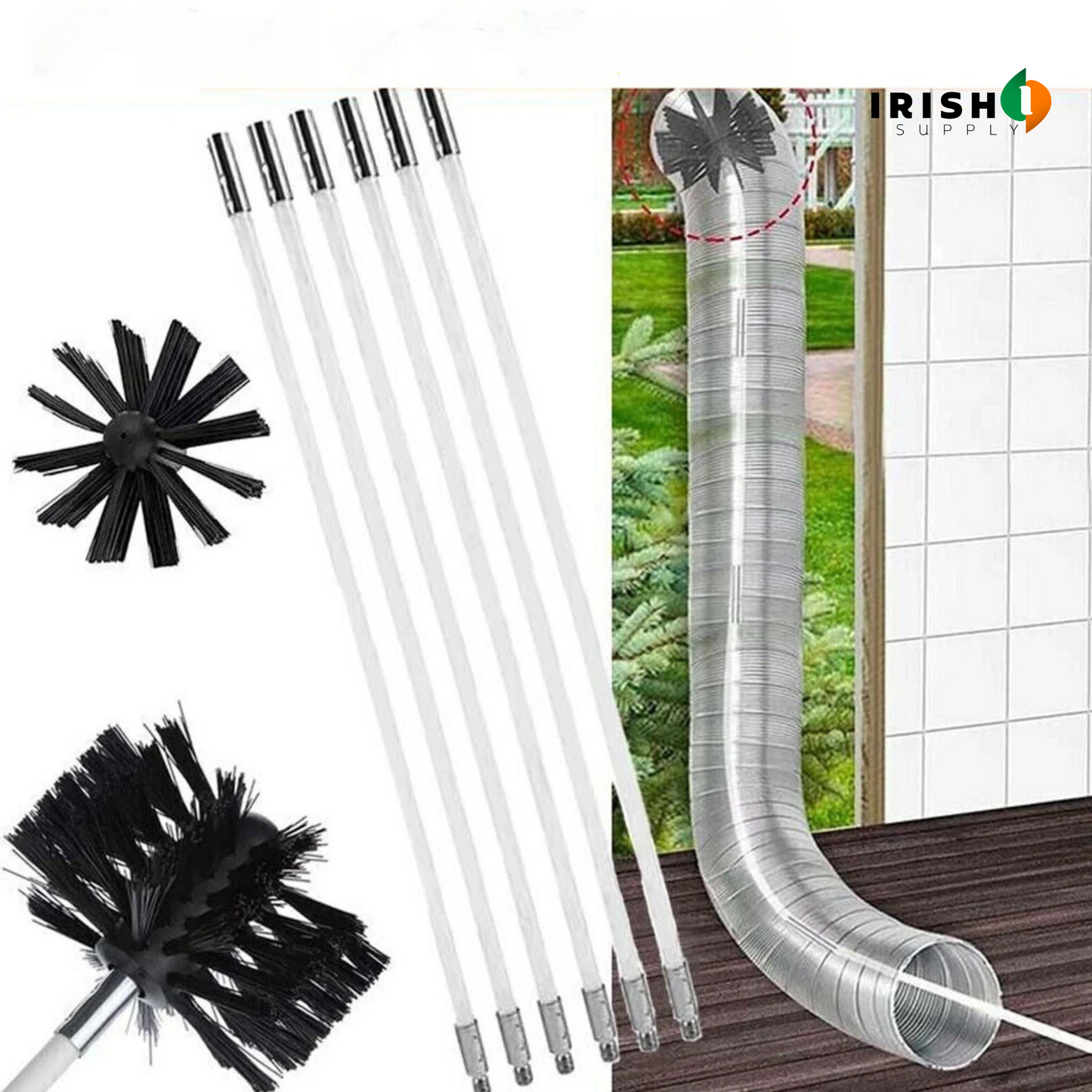 FLEEXSWEEP Flexible Rods, Spotless Flues