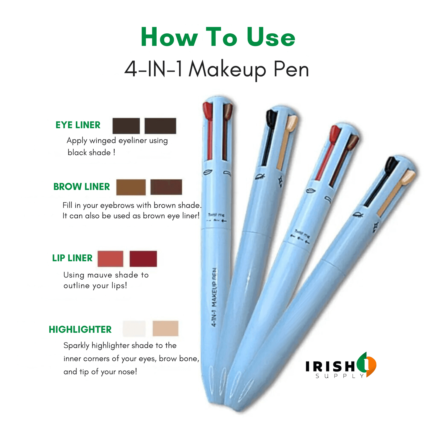 QU4DTIP 4in1 EyeLiner Pen