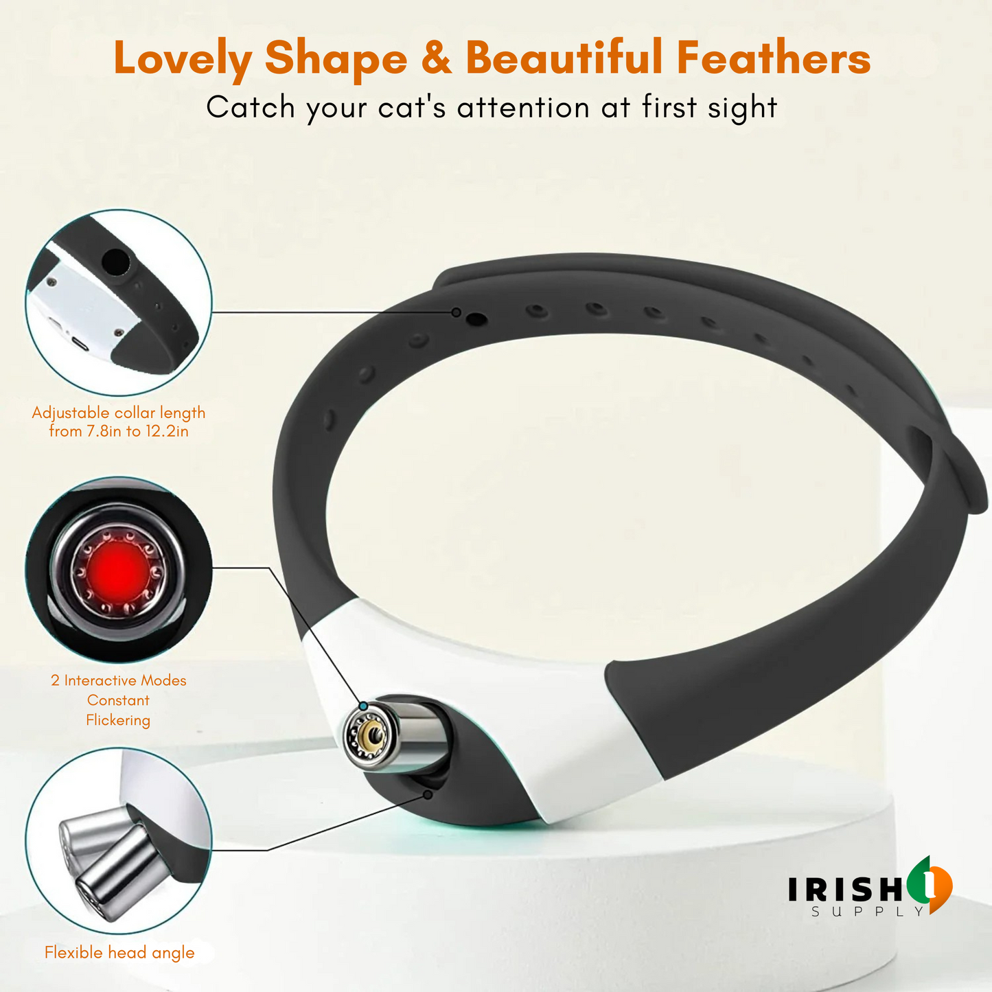 CLAWVER Interactive USB Rechargeable Cat Laser Collar