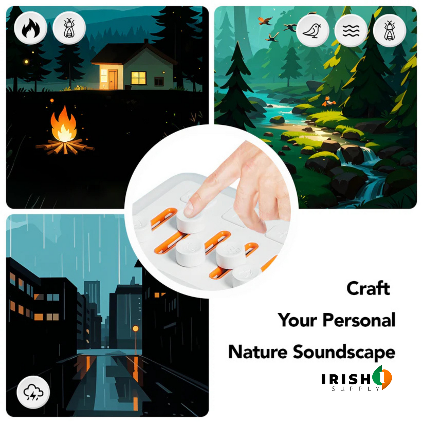 SERENIFI Smart Sleep Aid Speaker with RGB Night Light