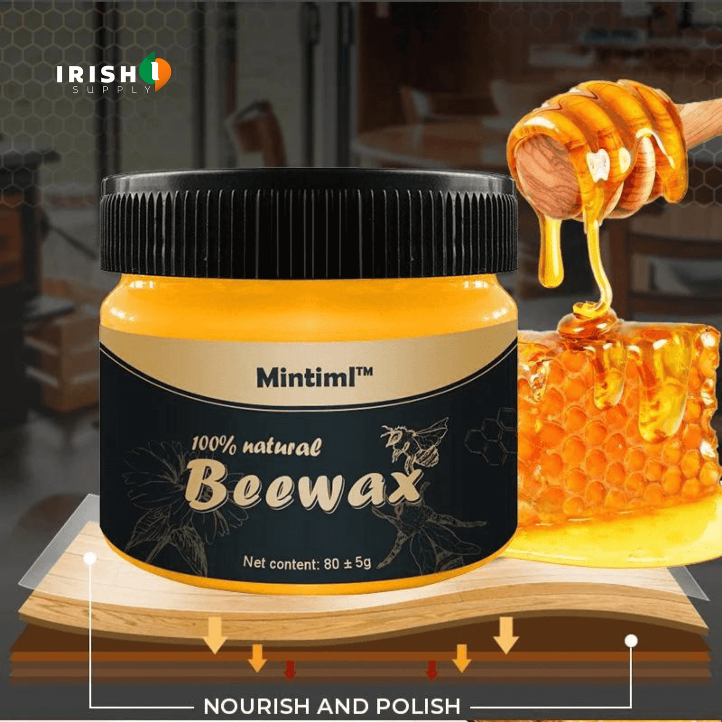 PUREPOLISH Wood Furniture Polishing Beeswax