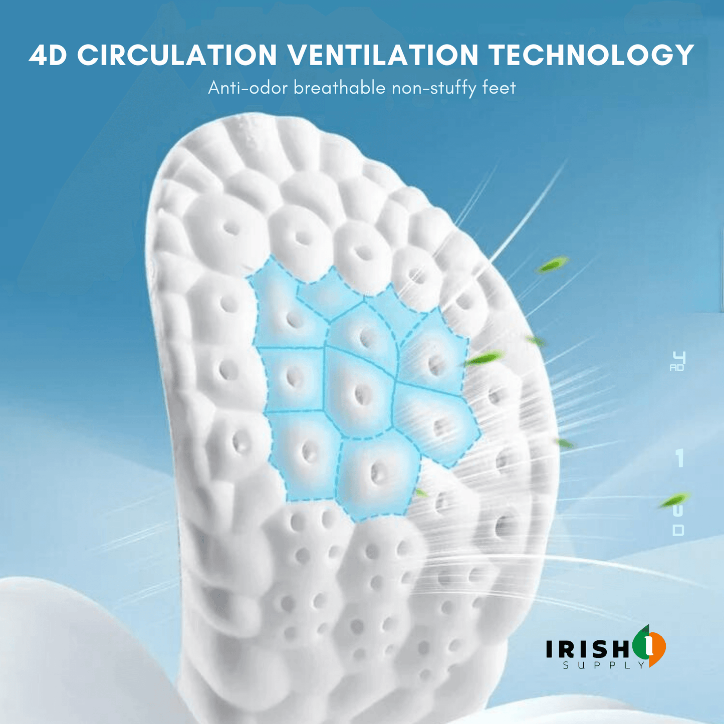ORTHOCUSH 4D Shock Absorption Orthopedic Shoe Insoles