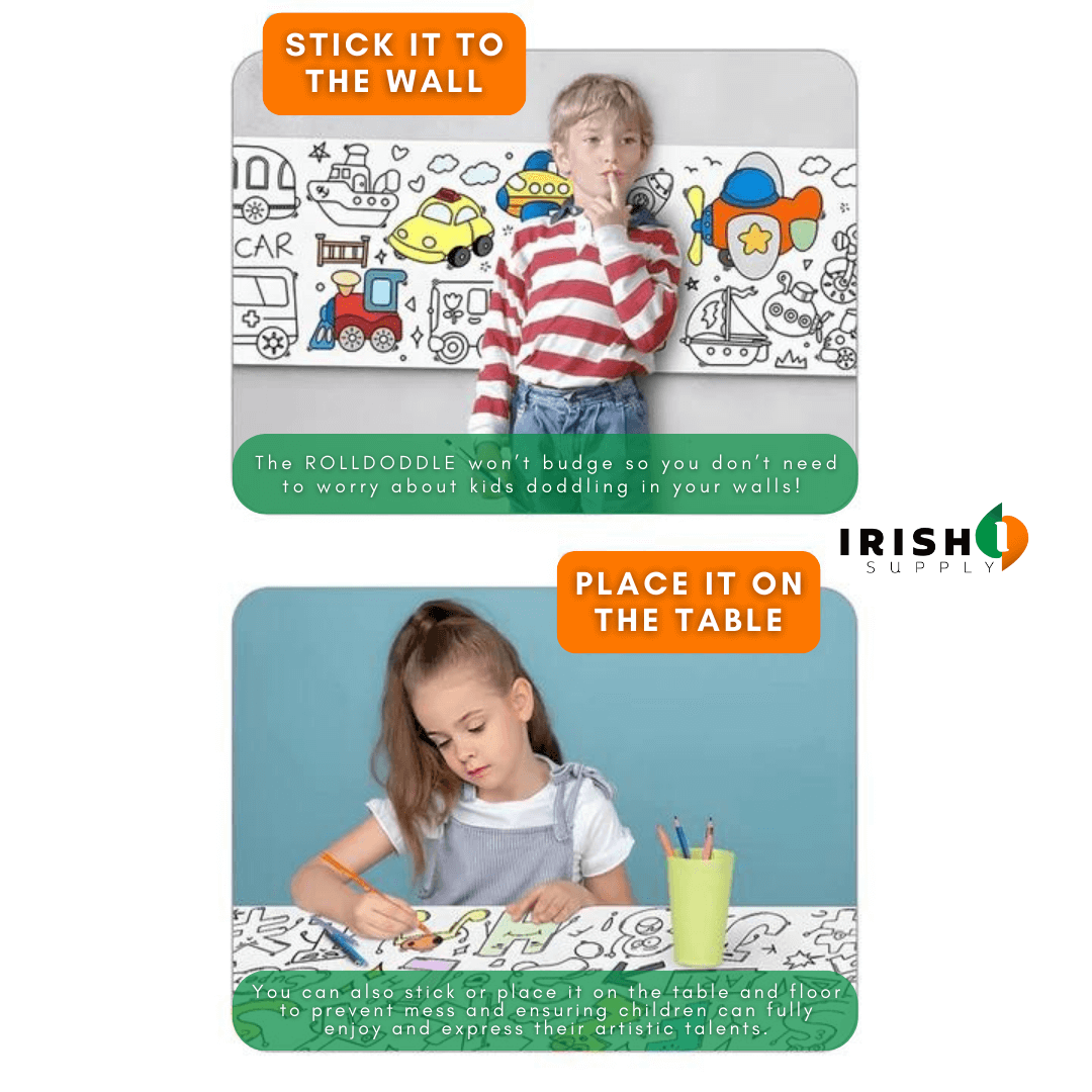ROLLDODDLE  Self-Adhesive Colouring Paper Roll