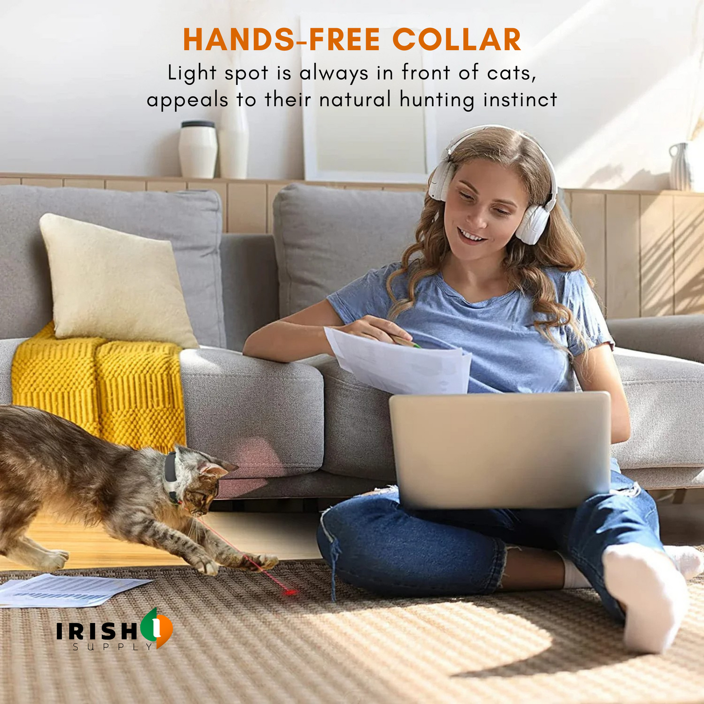 CLAWVER Interactive USB Rechargeable Cat Laser Collar