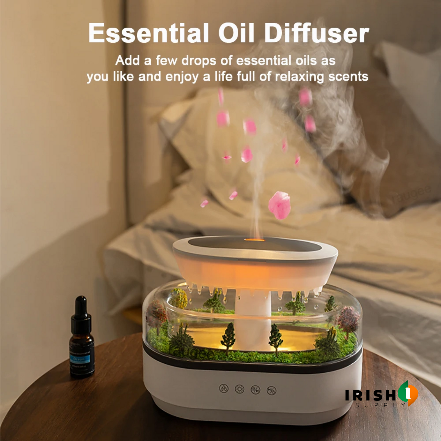 HARMONIA Raindrop Air Humidifier with Colorful Lights & White Noise
