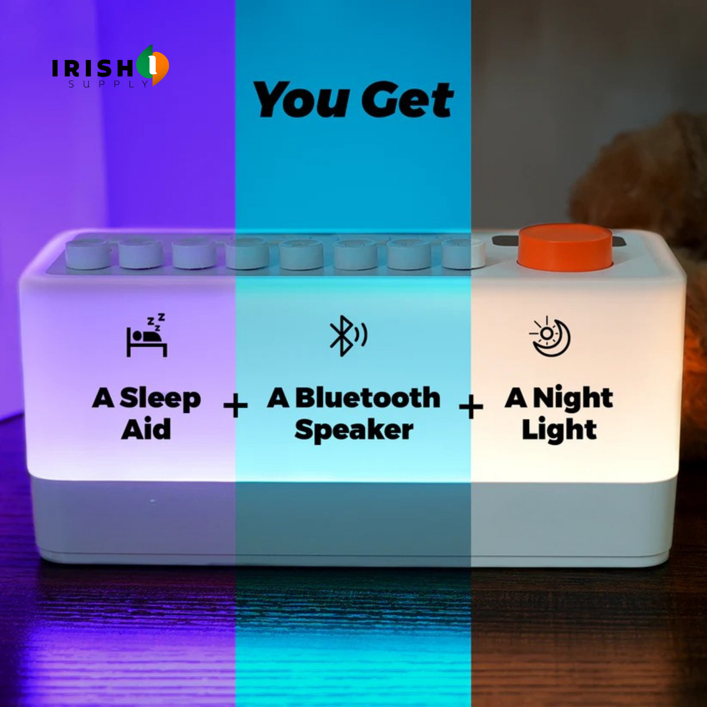 SERENIFI Smart Sleep Aid Speaker with RGB Night Light