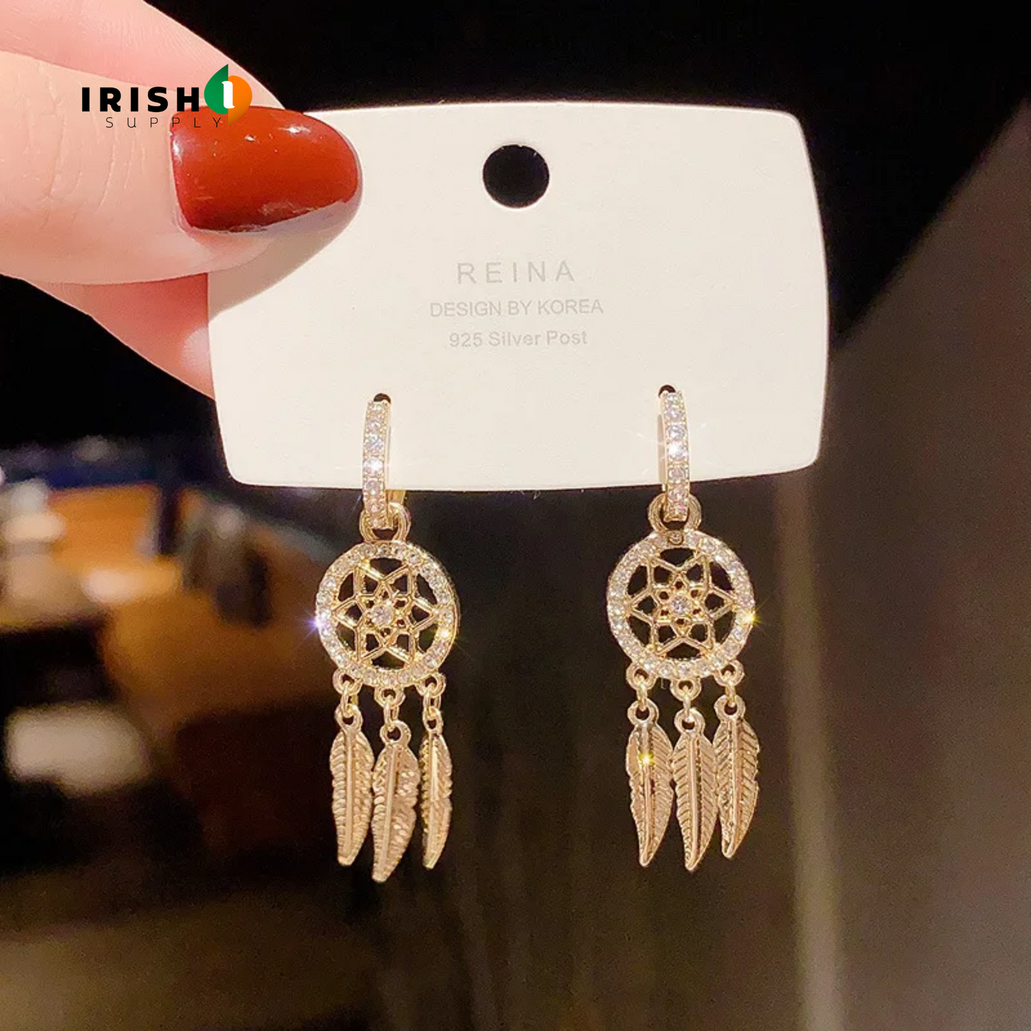 LUNARA  Exquisite Dream Catcher Dangle Earrings
