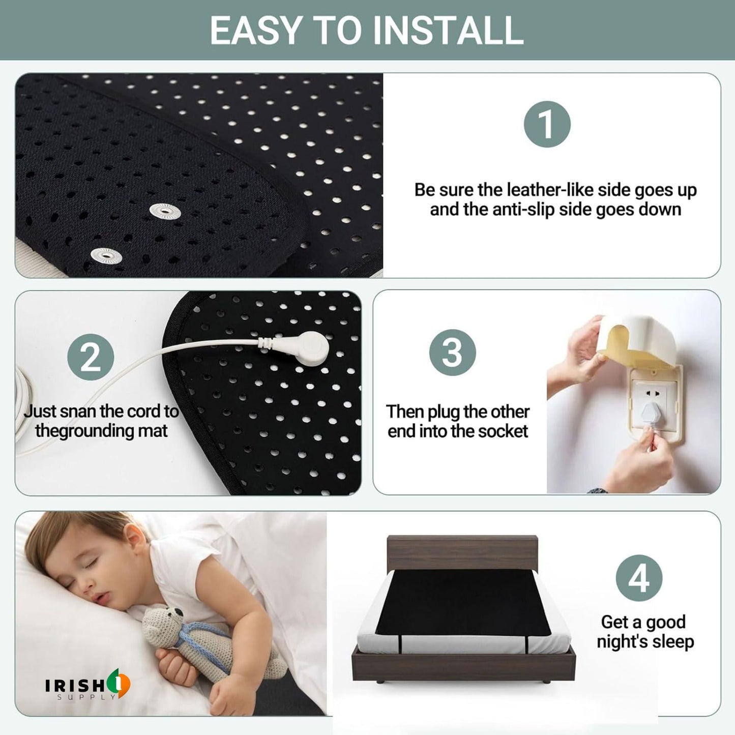 STATICURE Leather Electrostatic Grounding Pad