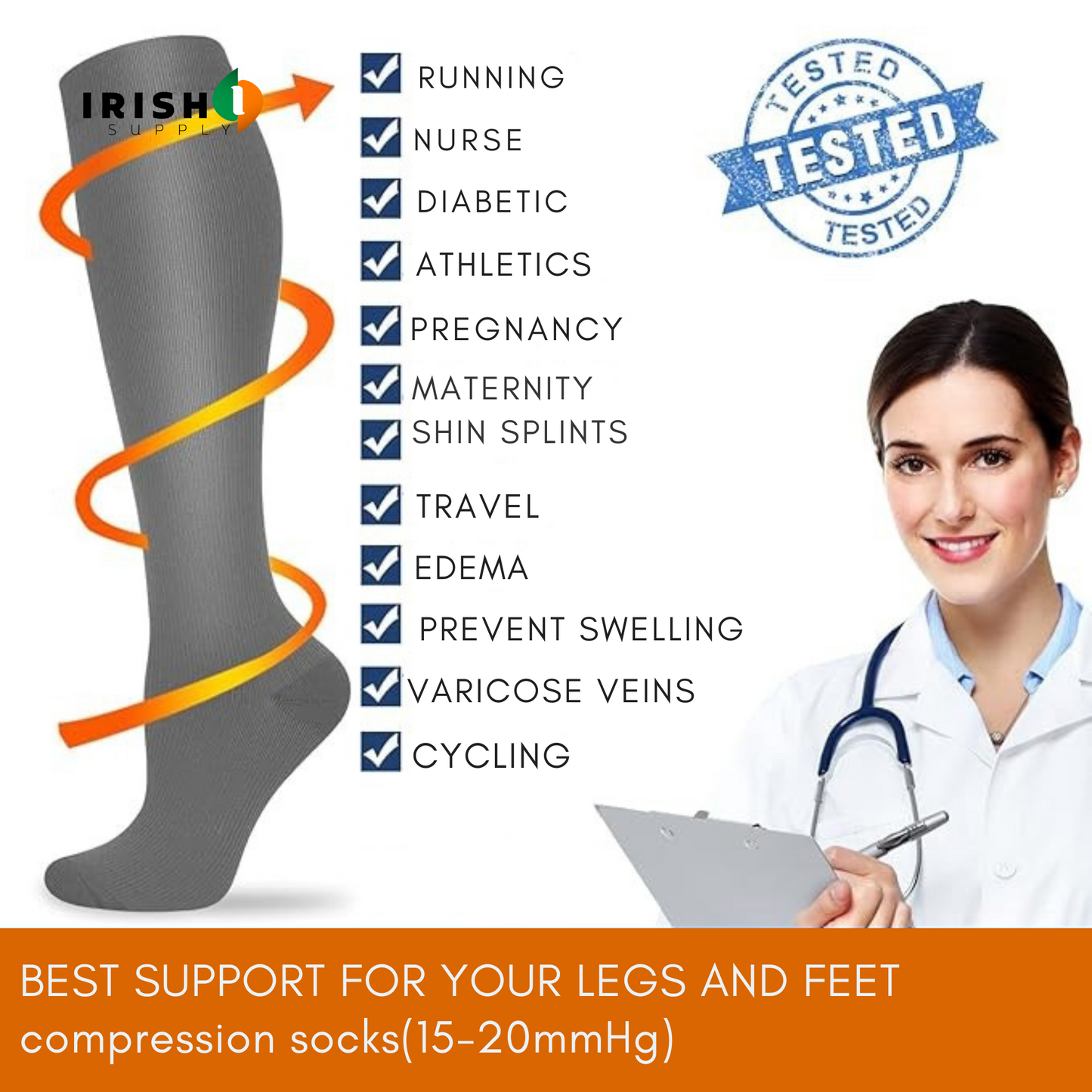 CIRCULUXE  Compression Outdoor Socks