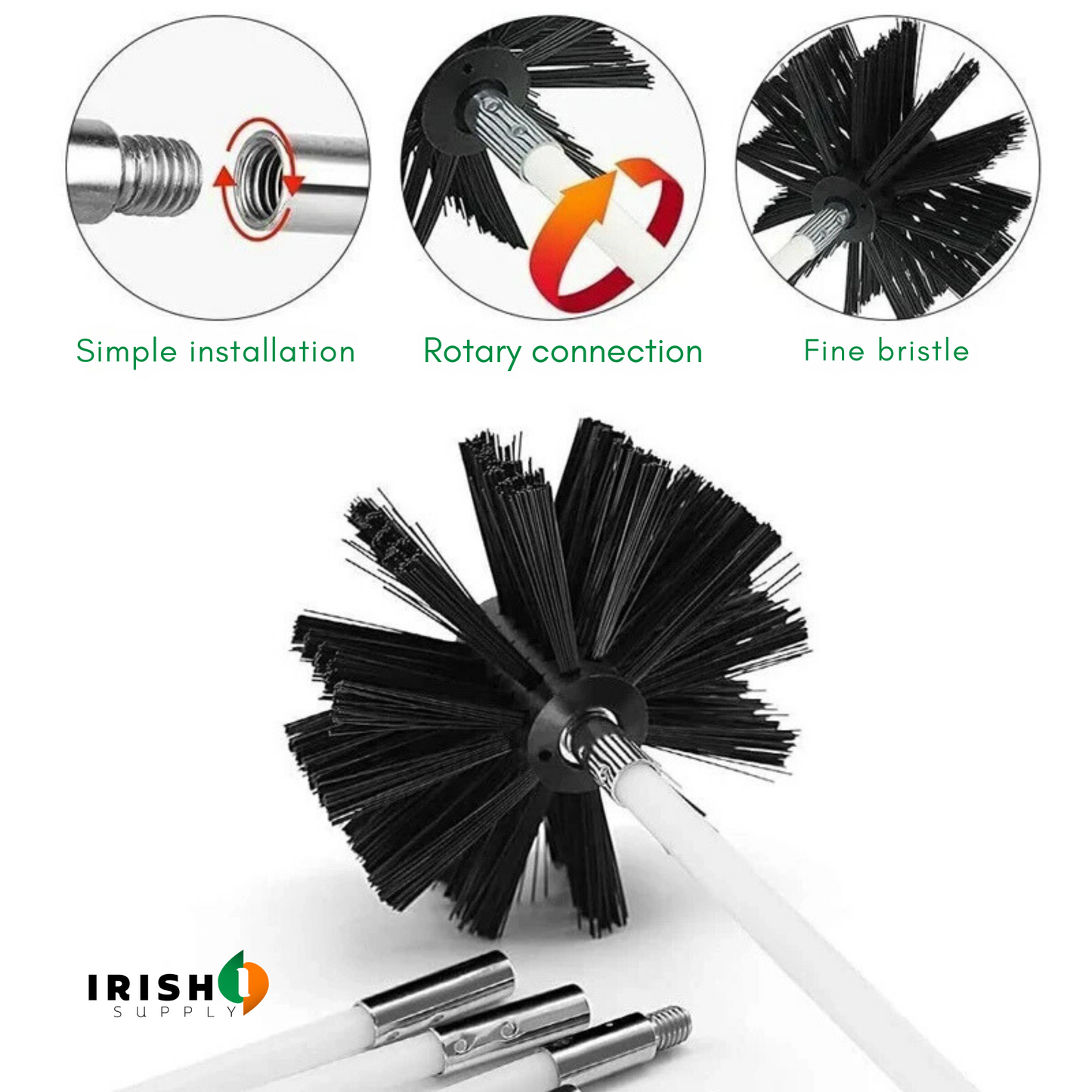 FLEEXSWEEP Flexible Rods, Spotless Flues