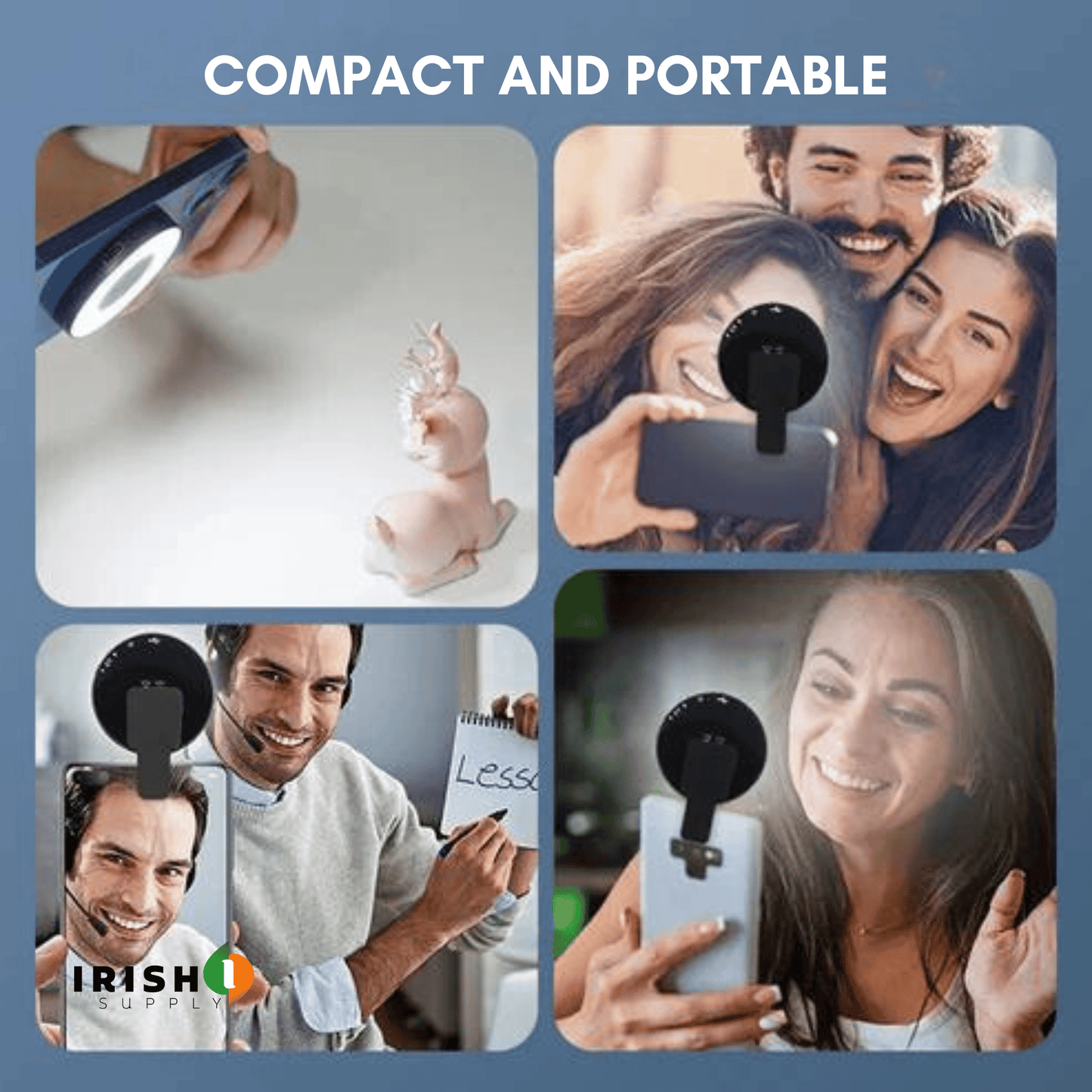 GLOWRING Magnetic Phone Light with Clip