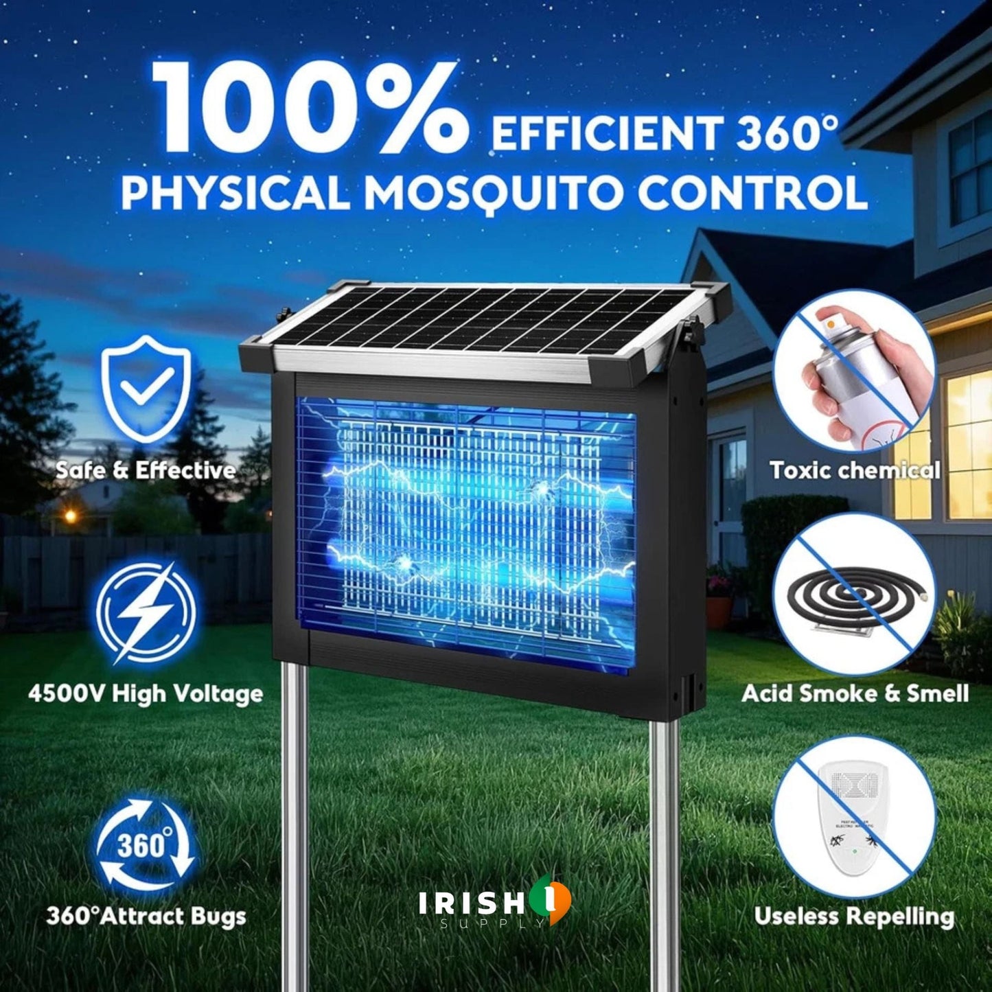 ZAPTRA Solar Outdoor Insect Eliminator