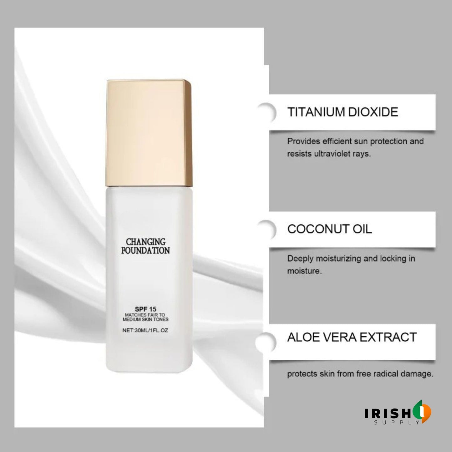 Colour Changing Foundation Makeup (30mL) - Irish Supply