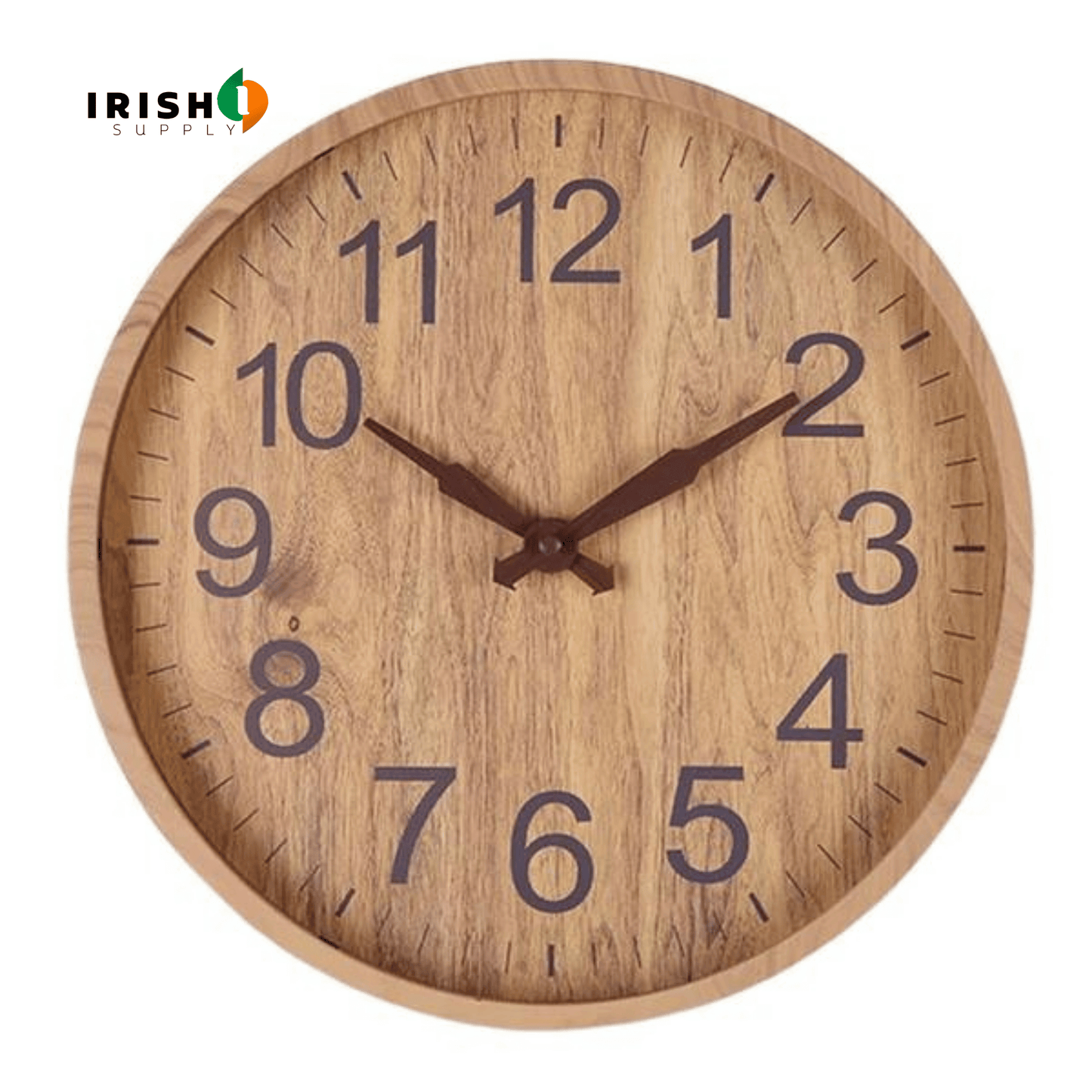 ECOTIME Natural wood wall clock