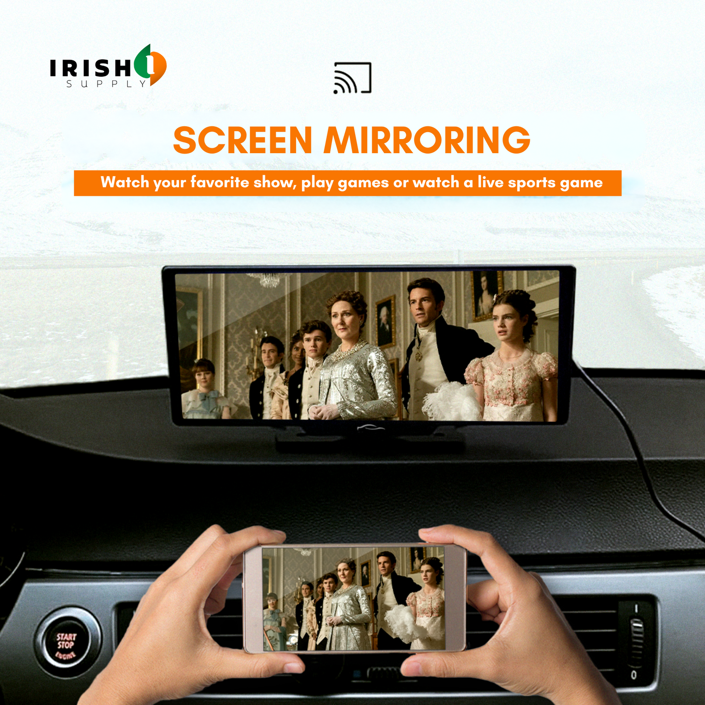 VISIONARY 10.26 Inch Car DVR Carplay Android Auto Dashcam