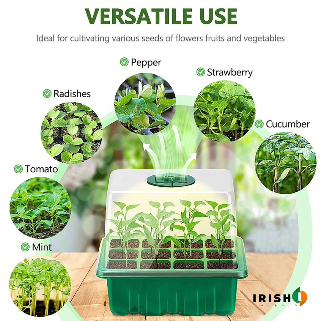 Irish Supply, SPROUTEASE Seed Starter Kit with Humidity Dome