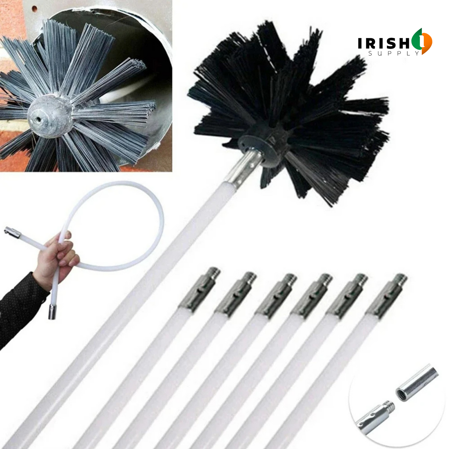 FLEEXSWEEP Flexible Rods, Spotless Flues