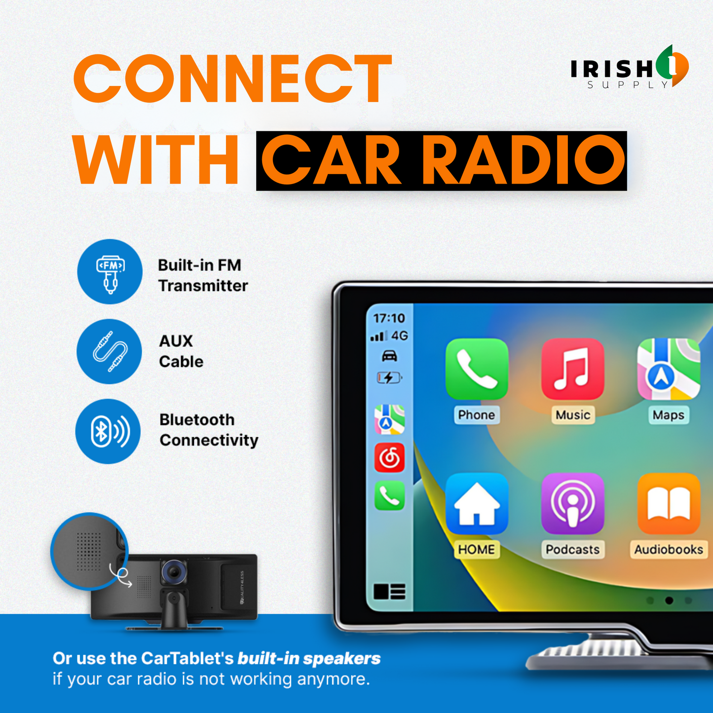 VISIONARY 10.26 Inch Car DVR Carplay Android Auto Dashcam