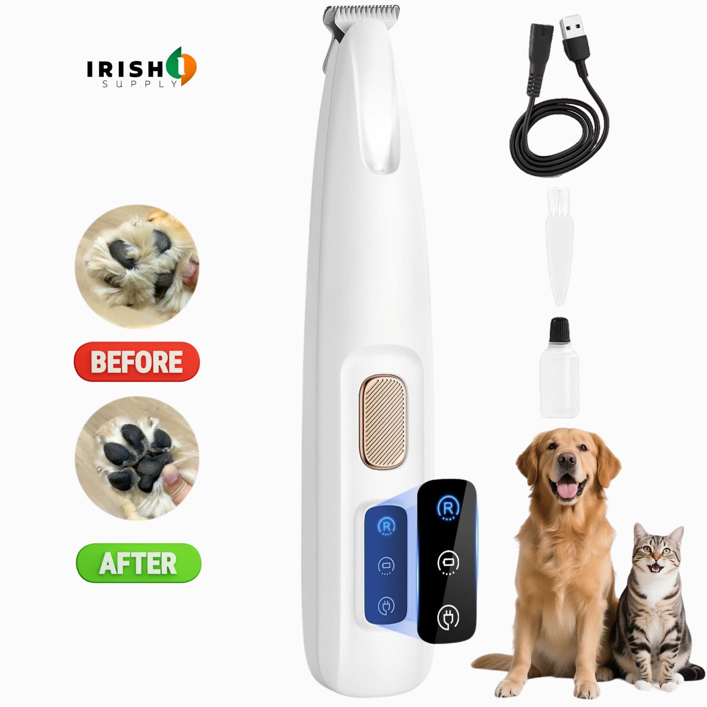 CLAWVA Smart  Silent LED Paw  Trimmer