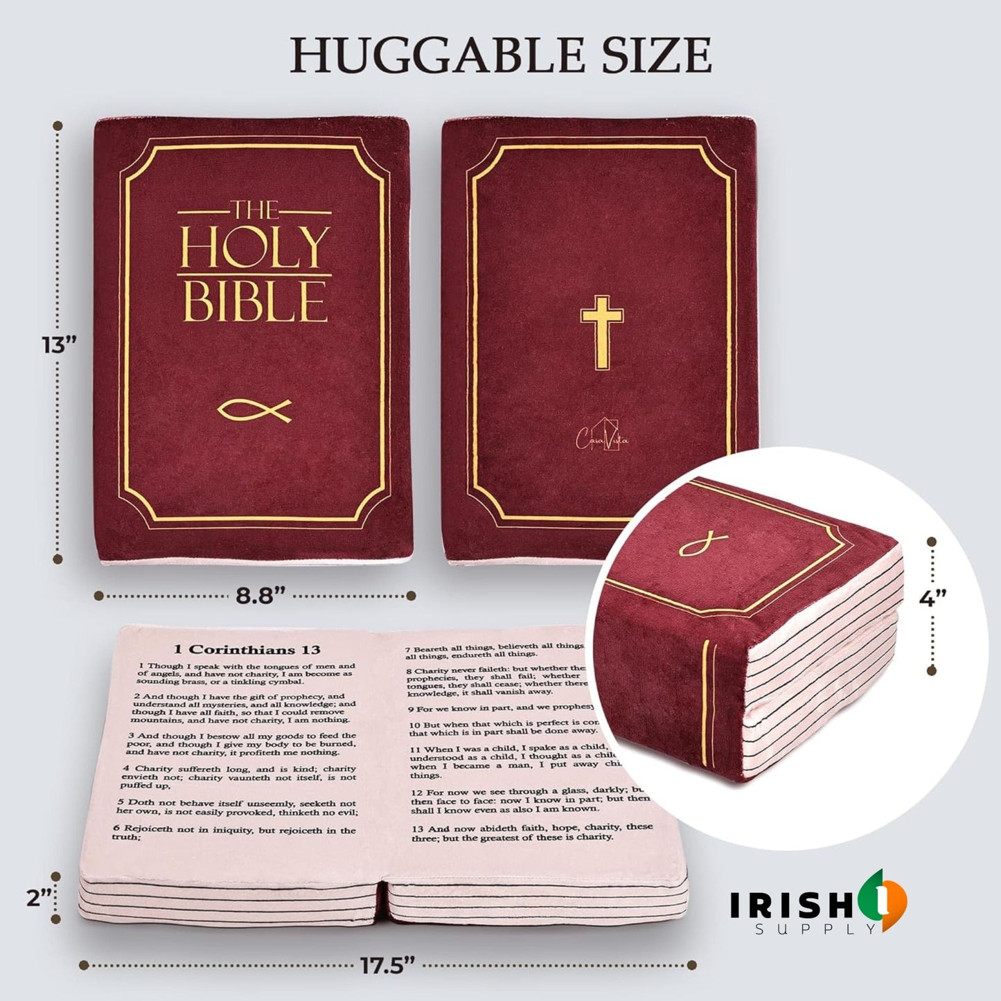 FAITHFORM  Premium Bible-Shaped with Verse Pillow