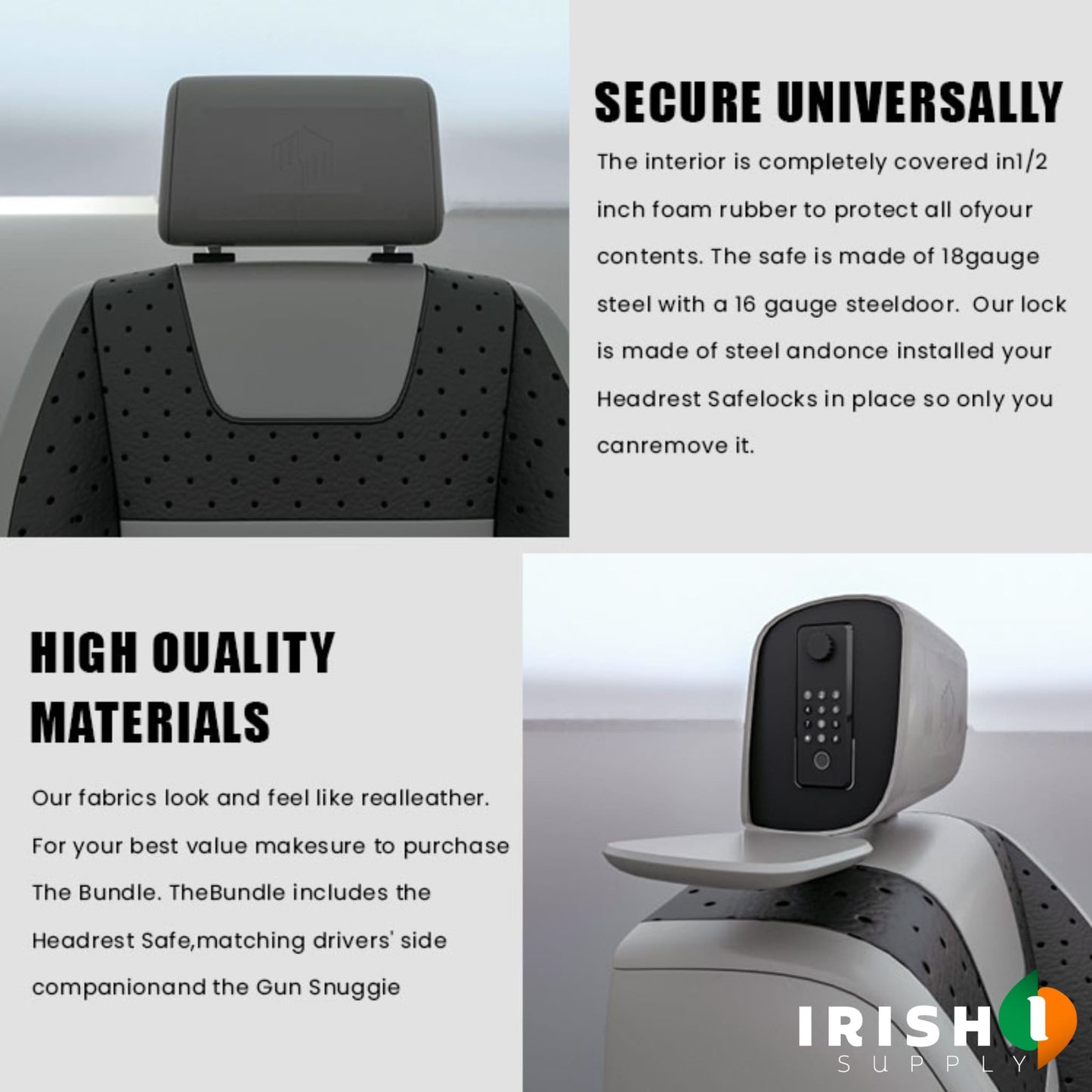 GUARDNEST  Secure Headrest Lock Box