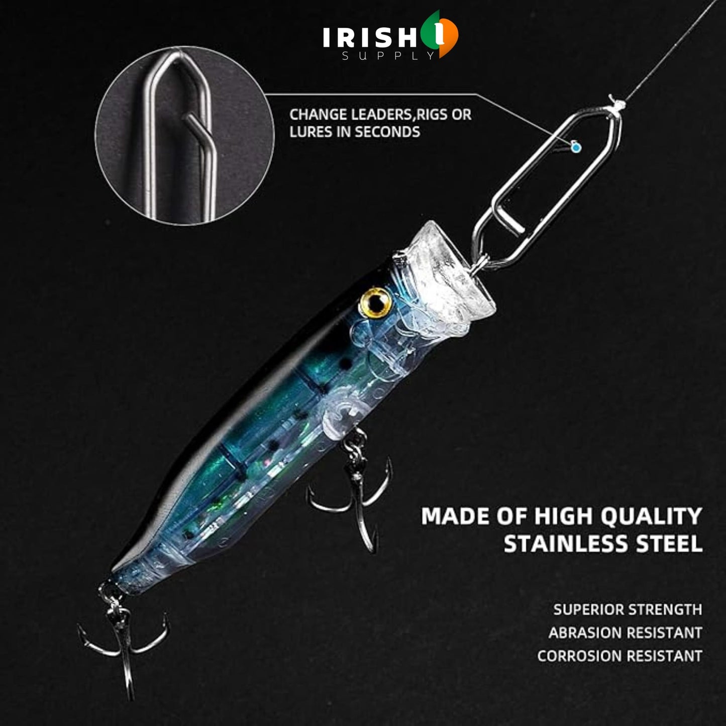 HOOKVAULT  Stainless Steel Lure Snap Connectors