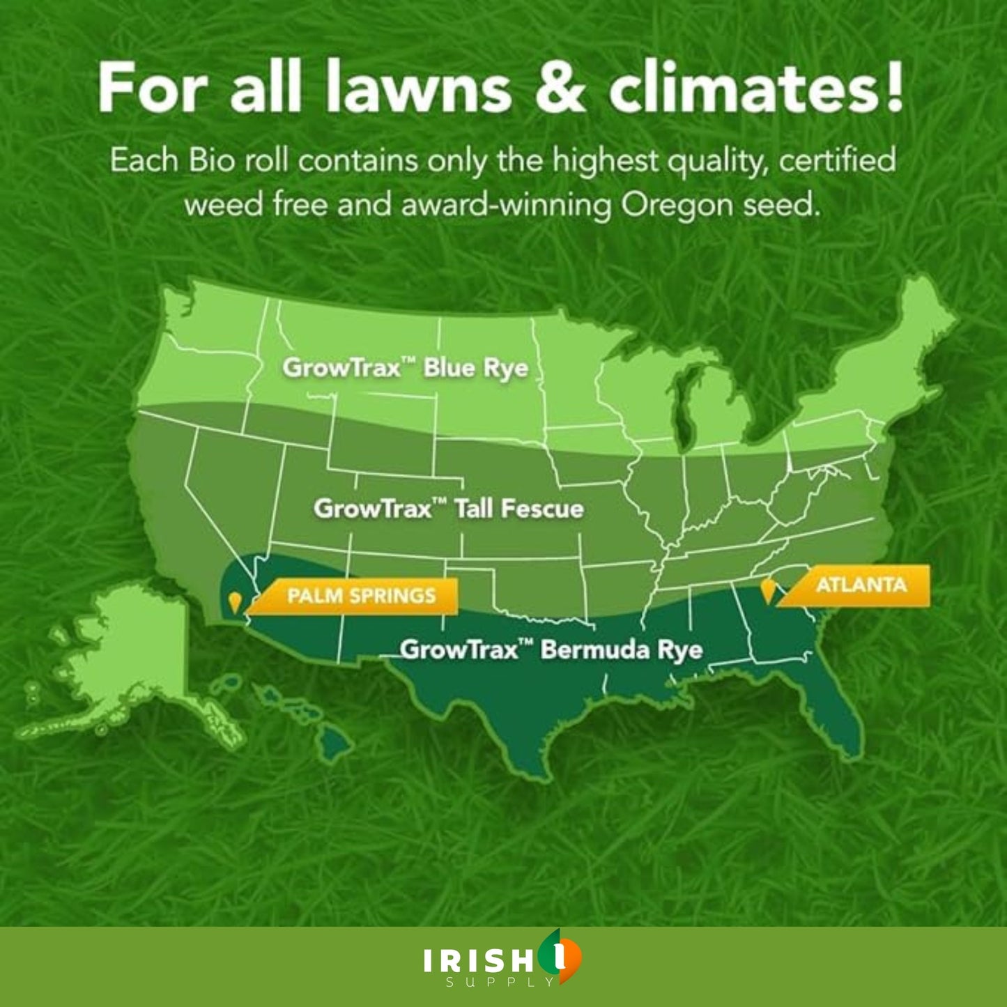 PLANTFUSE Pro-Grade Seed Mat for Lawns