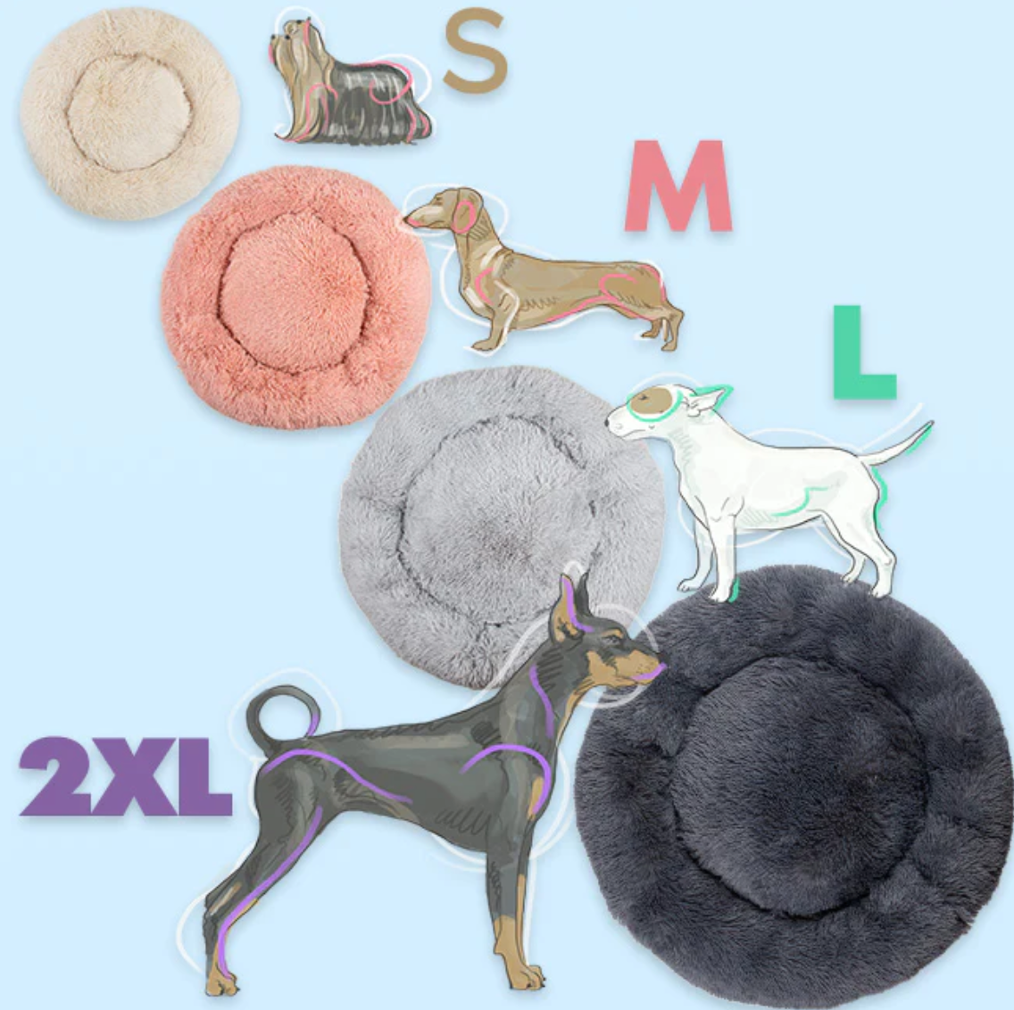 Irish Supply, CUDDLE NEST Cozy Calming Bed