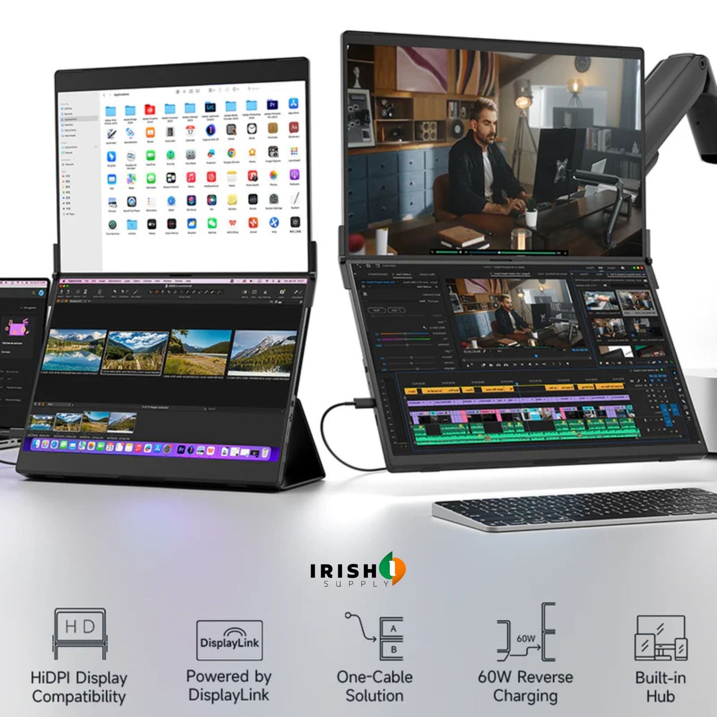 VIEWMAX 2.5K Portable Dual Display Monitor Extension