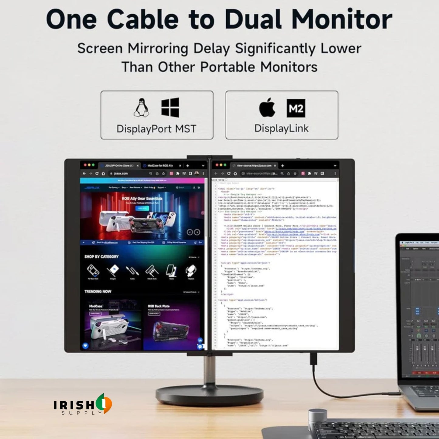 VIEWMAX 2.5K Portable Dual Display Monitor Extension